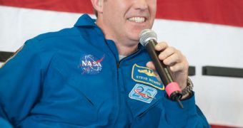 Steve Bowen is seen here in a May 2010 picture, taken after shuttle Atlantis returned from its STS-132 flight
