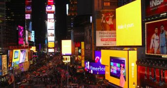 Windows 8 ads in Times Square