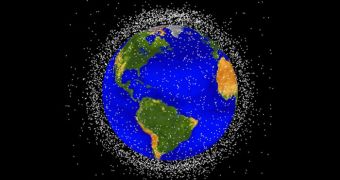 This USAF graph shows the number of large space debris surrounding Earth