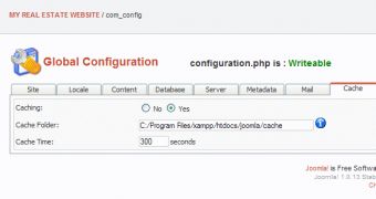 Enabling the Cache for Joomla
