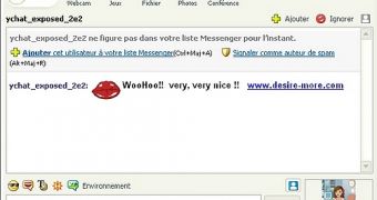 Just an example of Yahoo! Messenger spam