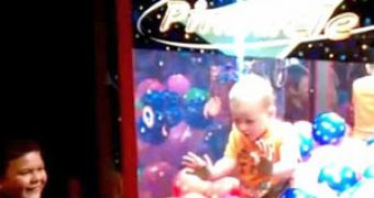 Child gets stuck inside machine at the bowling alley