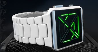 Kisai X Acetate watch shows secret code on display