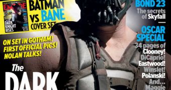 Tom Hardy graces the cover of Empire as Bane from “The Dark Knight Rises”