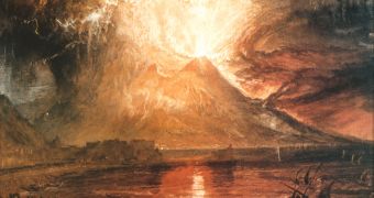 Picture of Vesuvius blast in 73AD