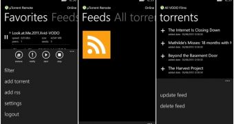 µTorrent Remote for Windows Phone