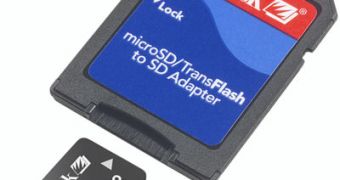 SanDisk flash memory card and adapter