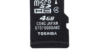 The 4 GB microSDHC card from Toshiba