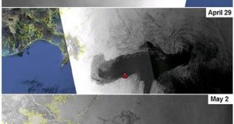 Some of the satellite imagery available in Google Earth of the Gulf of Mexico oil-spill disaster