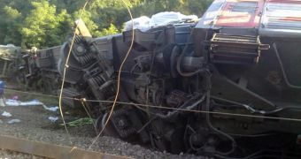 Almost 80 people are injured as a train derails in  Krasnodar Territory, Russia