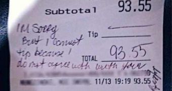 Gay Waitress Gets No Tip Because Diners Don't Support Her Lifestyle