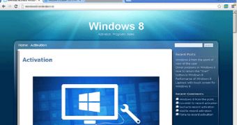 Fake Windows 8 activator website