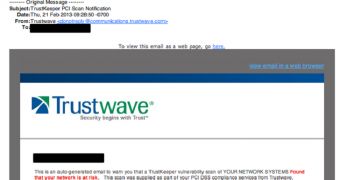 Bogus Trustwave email (click to see full)