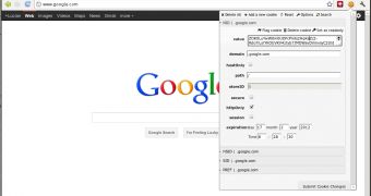 Editing the Google.com cookie in Google Chrome