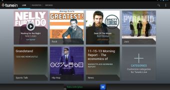 TuneIn Radio for Android (screenshot)