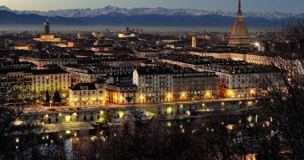 Turin at night