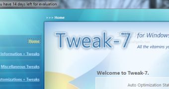 Tweak-7 supports both 32- and 64-bit versions of Windows 7