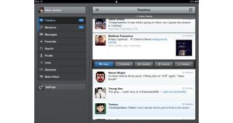 Tweetbot user interface (iPad)