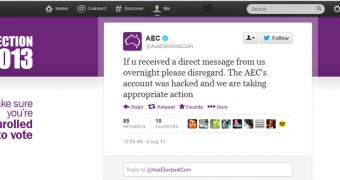 Australian Electoral Commission warns of Twitter hack
