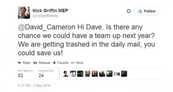 Nick Griffin's Twitter account hacked