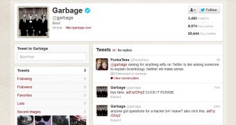 Garbage Twitter account hacked