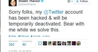 Shashi Tharoor confirms his Twitter account has been hacked