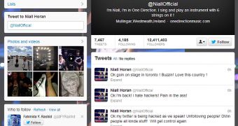 Niall Horan's Twitter account hacked