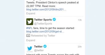 Twitter's new embeddable stream, on Twitter's own blog