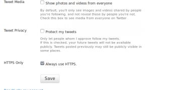 Twitter's 'Always use HTTPS' option