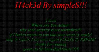 Albanian government sites defaced by simpleS