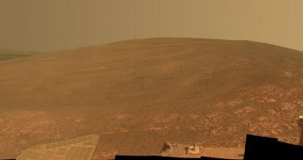 Opportunity image of Murray Ridge, on the edge of Endeavour Crater
