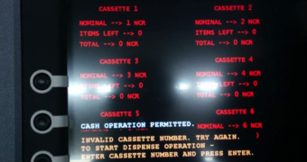 Tyupkin main menu shows cash available in ATM