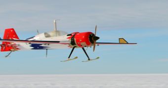 Image of the versatile UAS the CReSIS team used to investigate West Antarctica's ice sheets and underlying topography