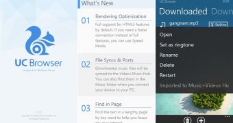 UC Browser 2.8 for Windows Phone 8