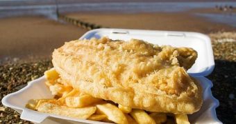 A traditional fish-and-chips dish from the UK