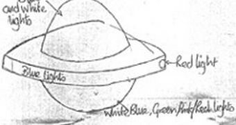 This is just one of the countless drawings depicting alleged UFO sightings around the world
