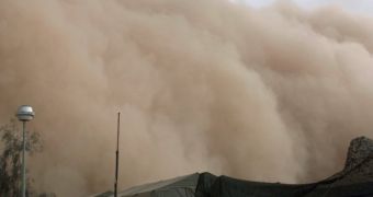 A dust storm is not the only thing making life difficultt for US soldiers in Iraq