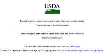 USDA website down
