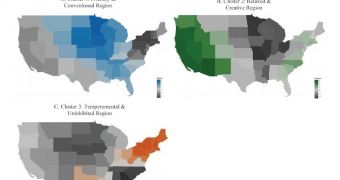 Map shows the personality of people living in various parts of the US