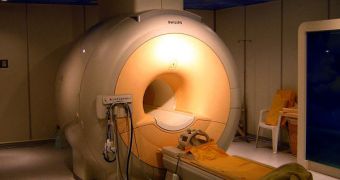 Modern MRI machine in an American hospital