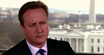 David Cameron speaking with the BBC