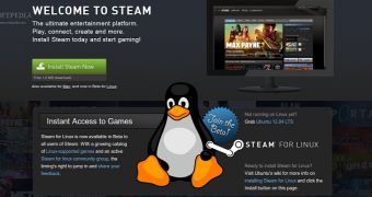 Ubuntu 12.04 on Steam website