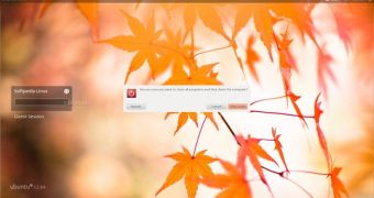 The themed restart/shutdown dialog in LightDM login manager - Ubuntu 12.04 LTS
