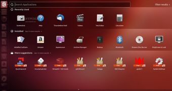 The Unity 7.0 interface on Ubuntu 13.04