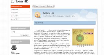 Euphoria HD in Ubuntu Software Center