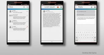Ubuntu Touch Email Client Mockup Design