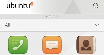 Ubuntu Touch RTM main menu