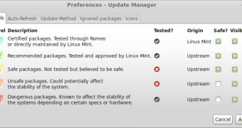 Update importance rating in Linux Mint