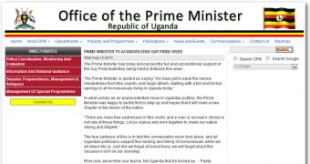 Fake news article posted on Prime Minister's website