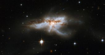 NGC 6240 was initially identified as an ultraluminous infrared galaxy, but was later proven to be a group of interacting galaxies, pooling their gas resources together